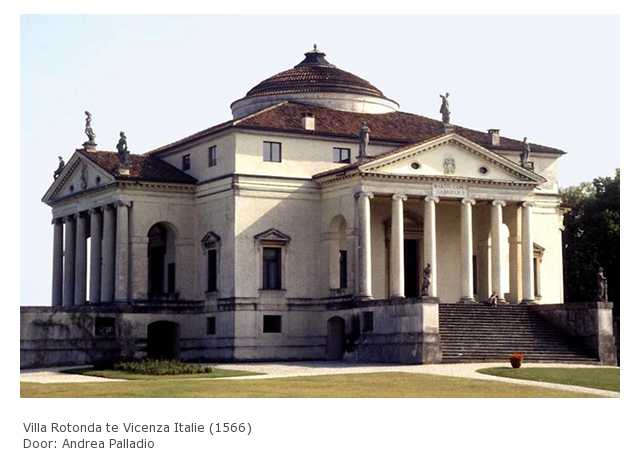 Villa Rotonda te Vicenza Italie (1566) door Andrea Palladio